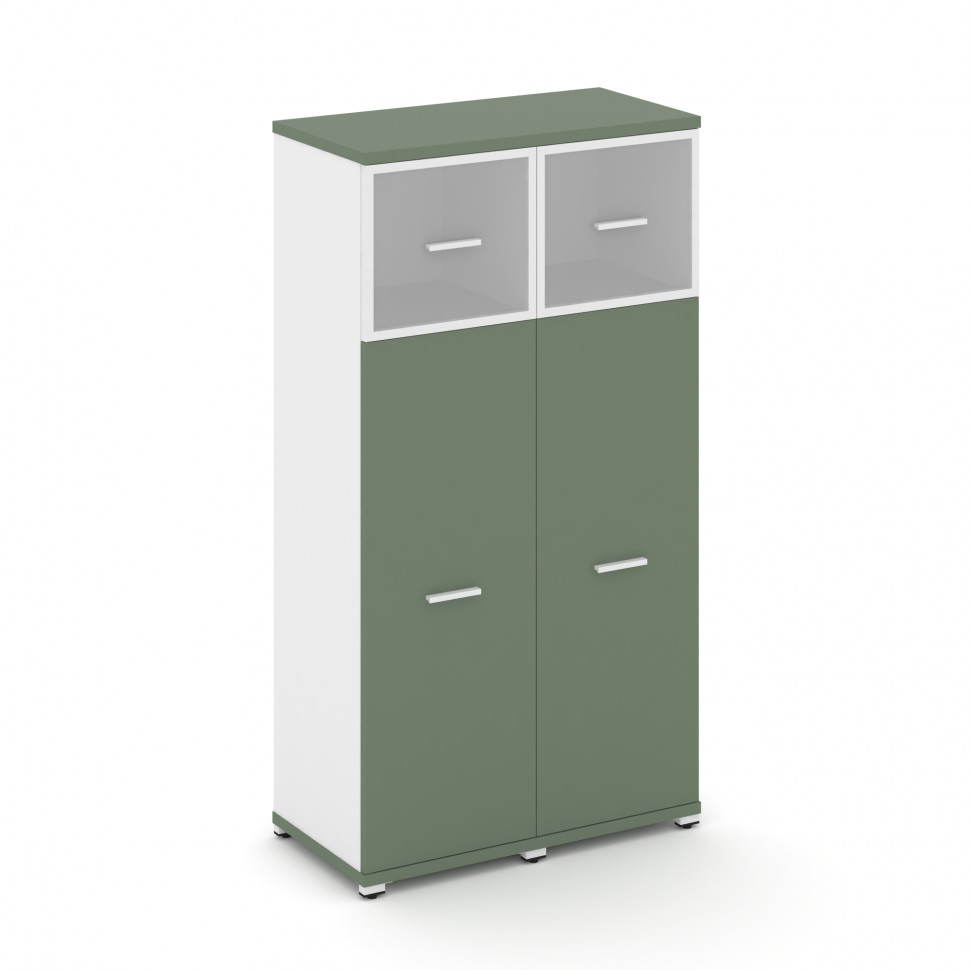 Concept Шкаф 2 узкие секции, 4 ниши CN.STU-424 RMW W Кобо/Белый Бриллиант/Металл Белый/Сатин 836*420