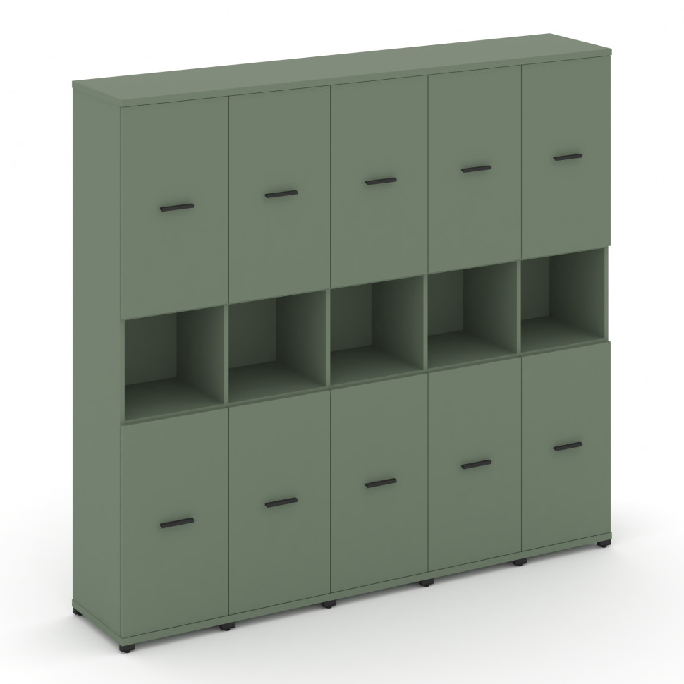 Concept Шкаф 5 узких секций, 5 ниш CN.STU-553 B Кобо/Металл Черный 2084*420*1922