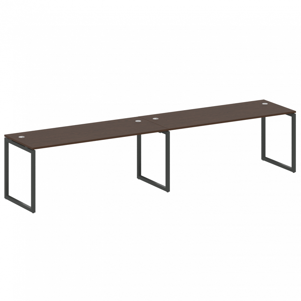 Metal System Quattro Рабочая станция на 2 места на О-образном м/к 40БО.СМ-2.5 Венге Цаво/Металл Антр