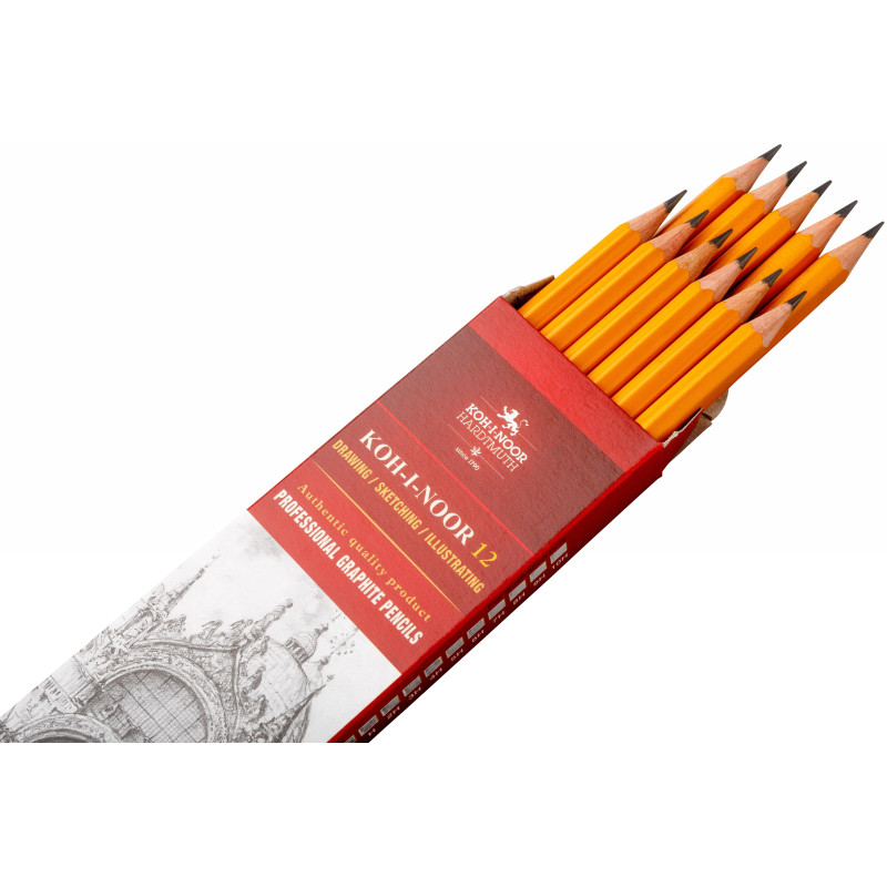 Карандаш чернографитный KOH-I-NOOR 1500/6B, б/ласт,  150006B01170RU