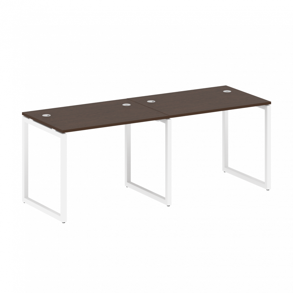 Metal System Quattro Рабочая станция на 2 места на О-образном м/к 40БО.СМ-2.1 Венге Цаво/Металл Белы