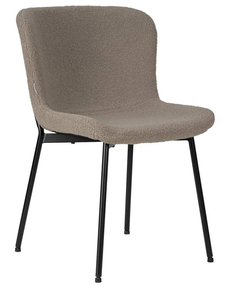 Набор 4 шт Стул обеденный DOBRIN MILO, черные ножки, бежевый букле (UF992-04)