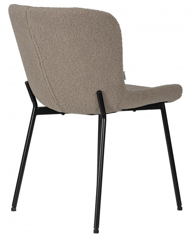 Набор 4 шт Стул обеденный DOBRIN MILO, черные ножки, бежевый букле (UF992-04)
