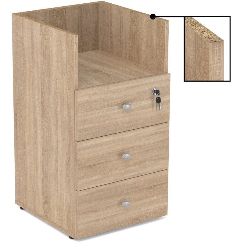 Тумба приставная Easy One LT 22/16 400 дуб сонома 3 ящ