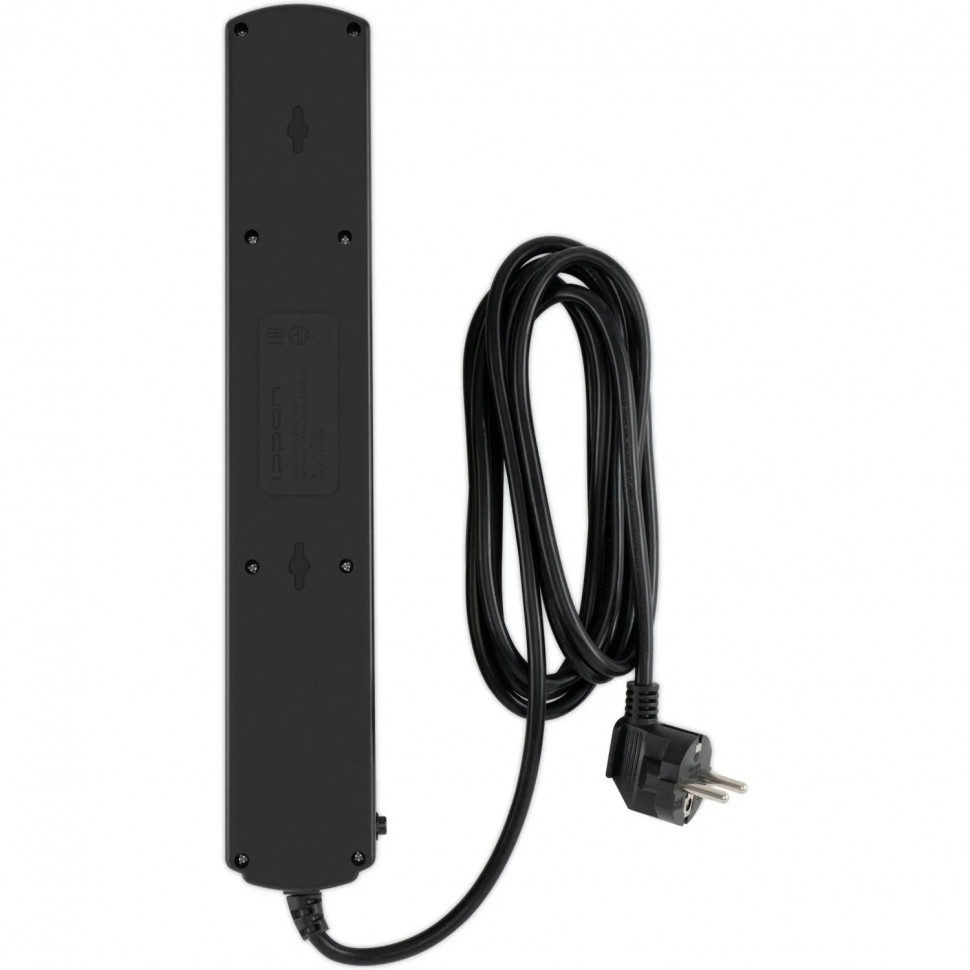 Сетевой фильтр Ippon BK-6-EU-5-16-B 5м (6 розеток) черный (1804850)