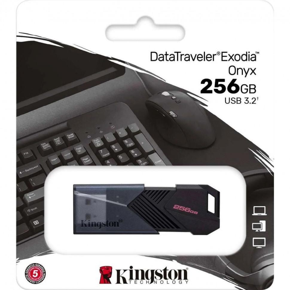Флеш-память Kingston DataTraveler Exodia Onyx, 256GB USB 3.2 Gen 1