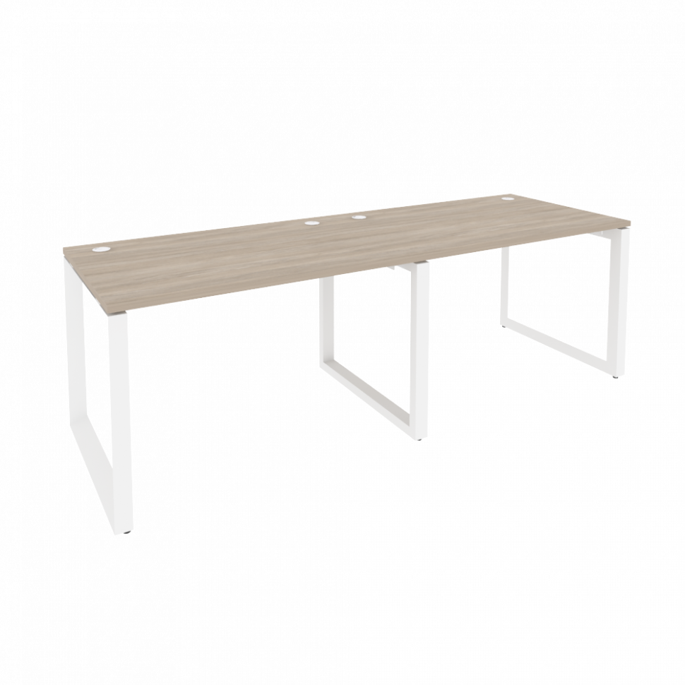 Onix Рабочая станция на О-образном м/к O.MO-RS-2.2.8 Дуб Аттик/Металл Белый 2360*800*750