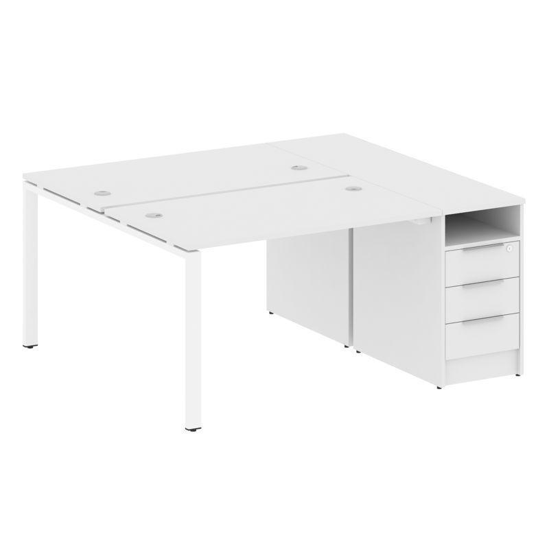 Metal System Рабочая станция с тумбой на П-образном м/к БП.РС-СТП-2.2 Белый/Металл Белый 1612*1475*7 Metal System Рабочая станция с тумбой на П-образном м/к БП.РС-СТП-2.2 Белый/Металл Белый 1612*1475*7