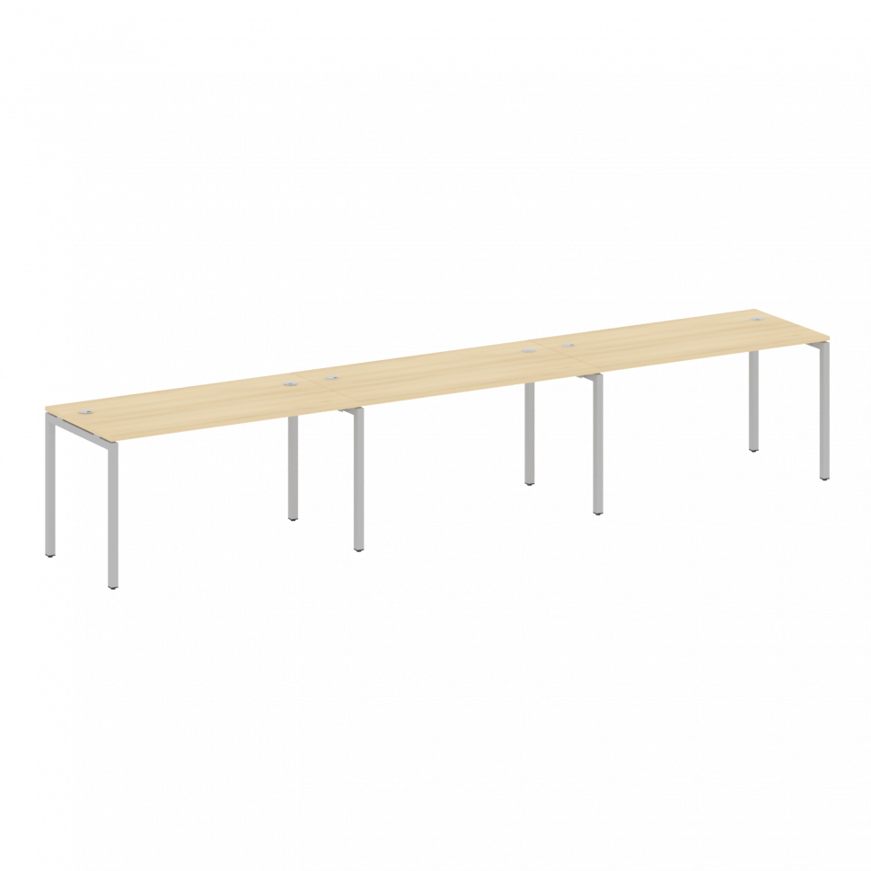 Metal System Quattro Рабочая станция на 3 места на П-образном м/к 40БП.СМ-3.3 Акация Лорка/Металл Се