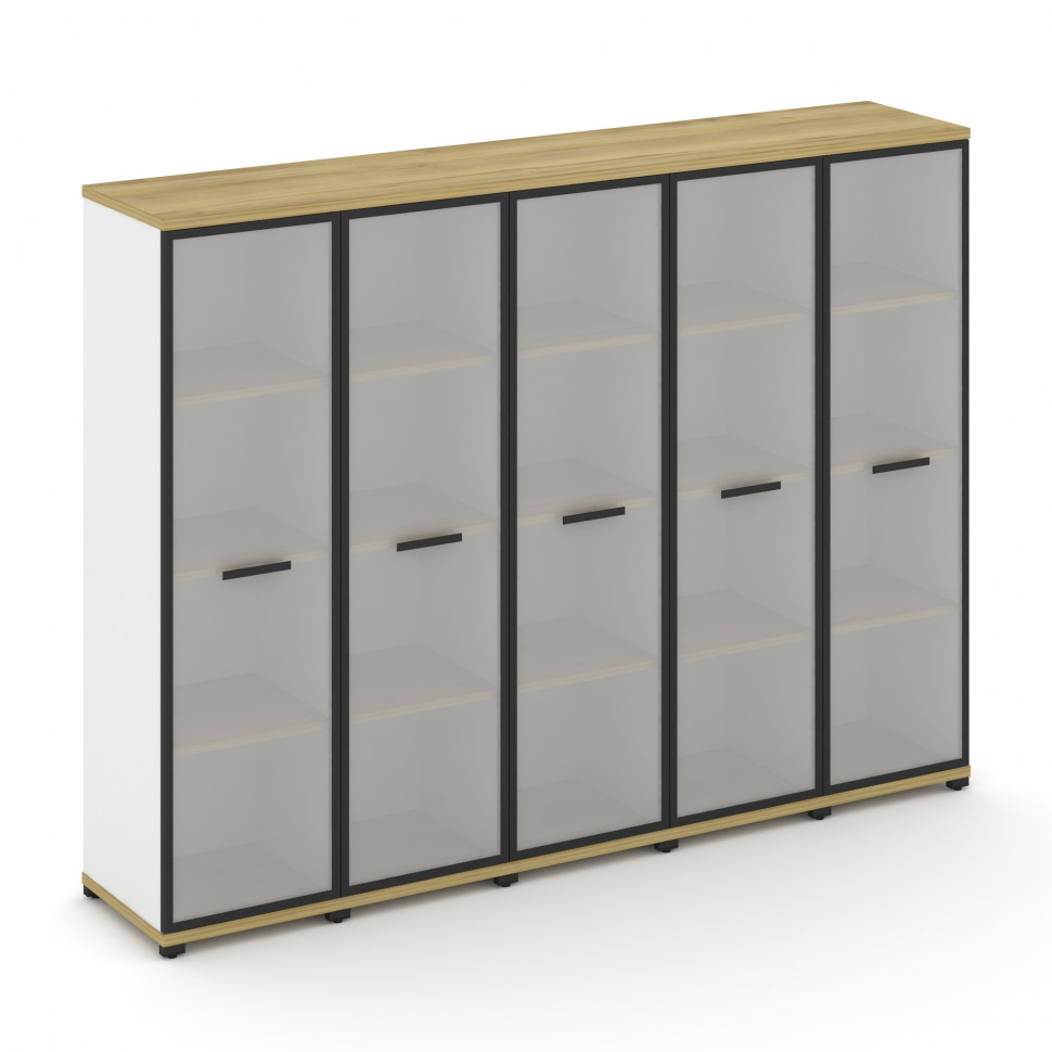 Concept Шкаф 5 узких секций, 4 ниши CN.STU-456 RMB B Дуб Винченцо/Белый Бриллиант/Металл Черный/Сати Concept Шкаф 5 узких секций, 4 ниши CN.STU-456 RMB B Дуб Винченцо/Белый Бриллиант/Металл Черный/Сати