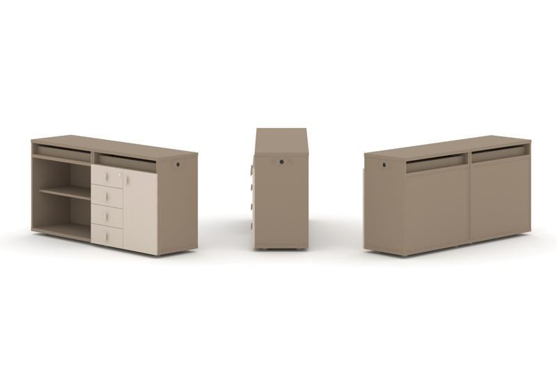 Estetica Набор №4. Тумба двойная+топ ES.NB.2T-4 Латте/Капучино 1500*410*750