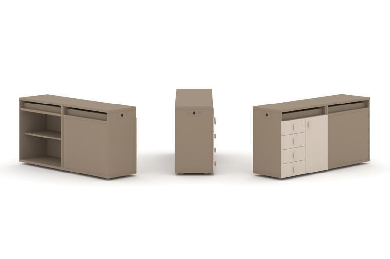 Estetica Набор №4. Тумба двойная+топ ES.NB.2T-4 Латте/Капучино 1500*410*750