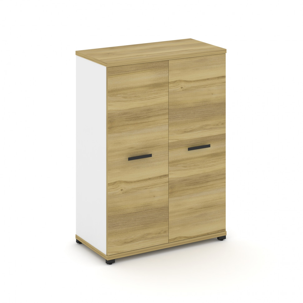 Concept Шкаф 1 широкая секция, 3 ниши CN.STS.E-316 B Дуб Винченцо/Белый Бриллиант/Металл Черный 836*