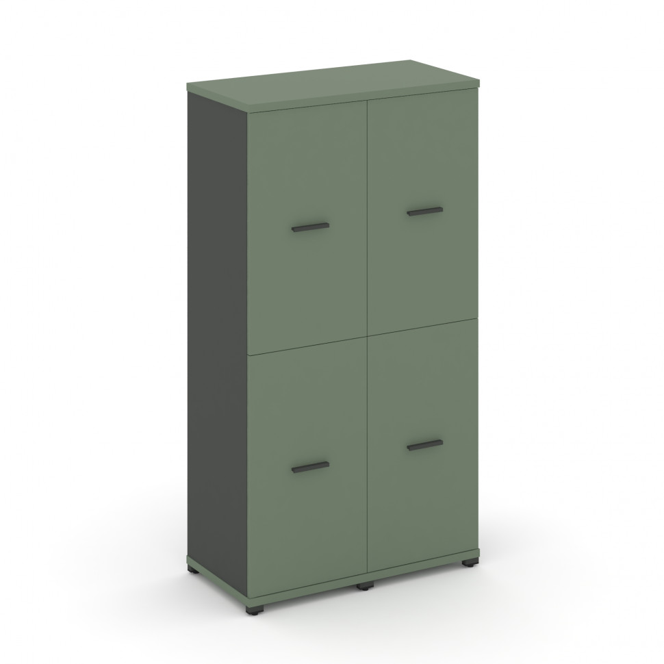 Concept Шкаф 2 узкие секции, 4 ниши CN.STU-422 A Кобо/Антрацит/Металл Антрацит 836*420*1554