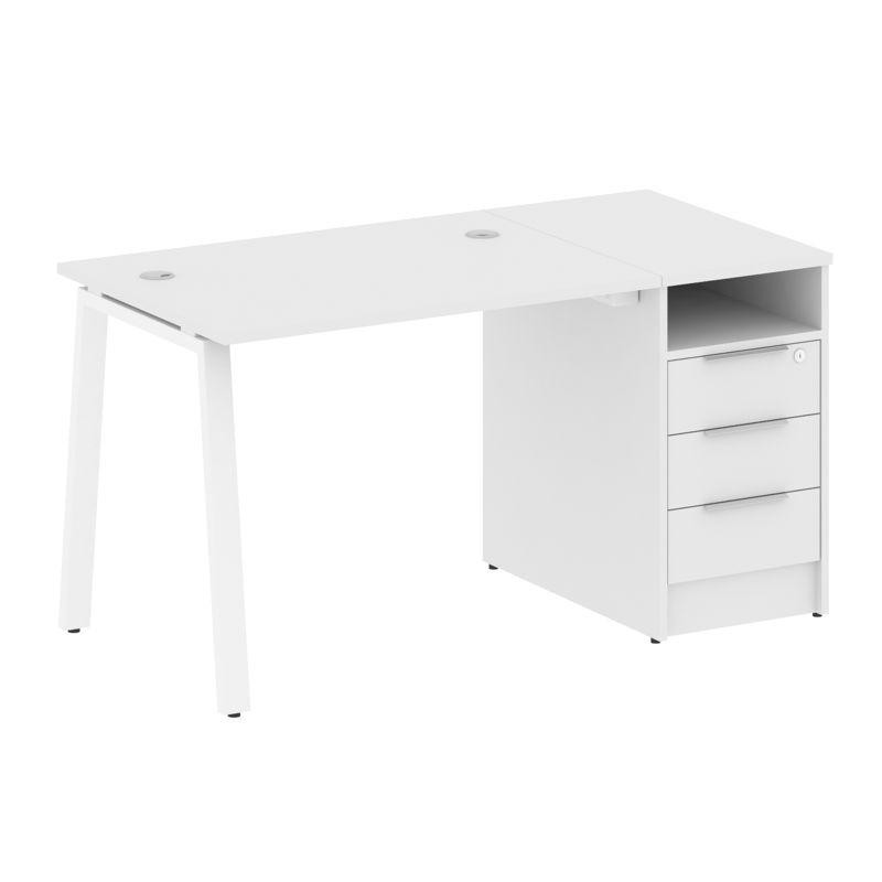 Metal System Рабочая станция с тумбой на А-образном м/к БА.РС-СТП-1.1 Белый/Металл Белый 1412*720*75 Metal System Рабочая станция с тумбой на А-образном м/к БА.РС-СТП-1.1 Белый/Металл Белый 1412*720*75