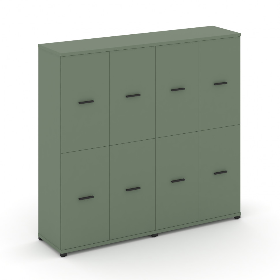 Concept Шкаф 2 широкие секции, 4 ниши CN.STS-422 B Кобо/Металл Черный 1668*420*1554