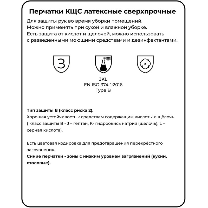 Перчатки латексные HQ Profiline арт.74733 синие р.S, ПС
