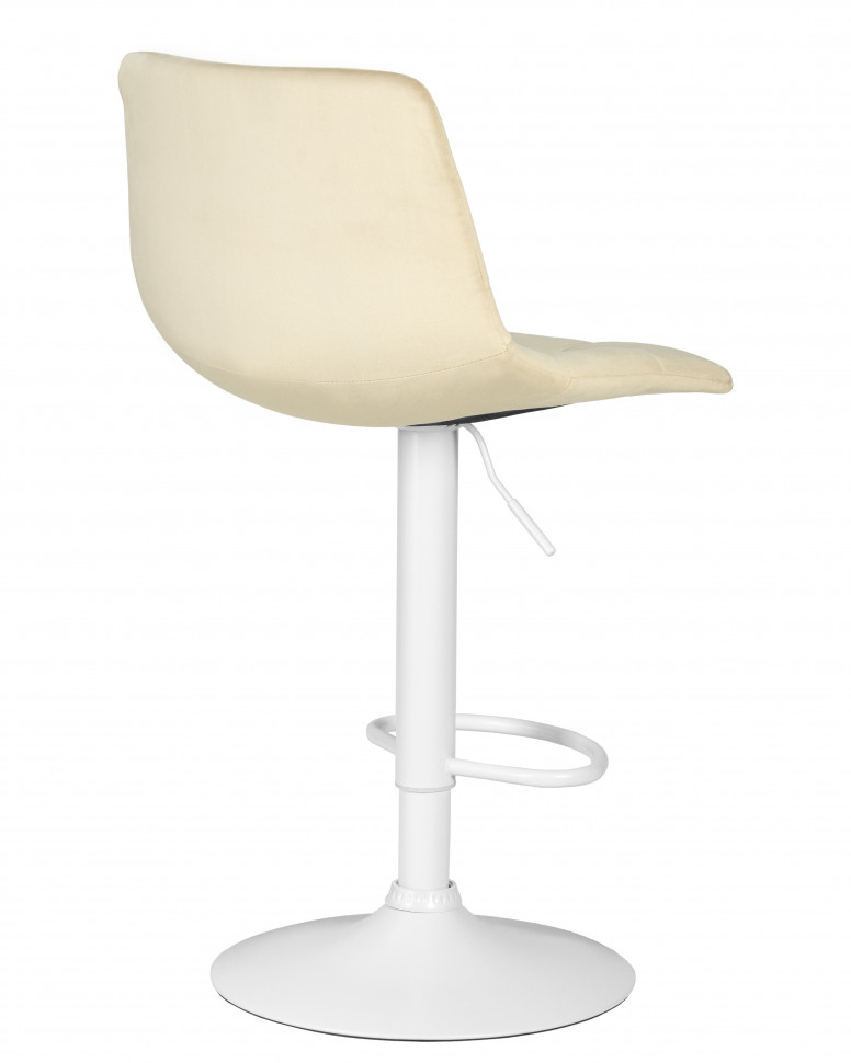 Стул барный DOBRIN TAILOR WHITE, бежевый велюр (MJ9-10)