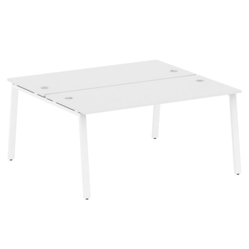 Metal System Рабочая станция на А-образном м/к БА.РАС-СП-2.4 Белый/Металл Белый 1600*1475*750