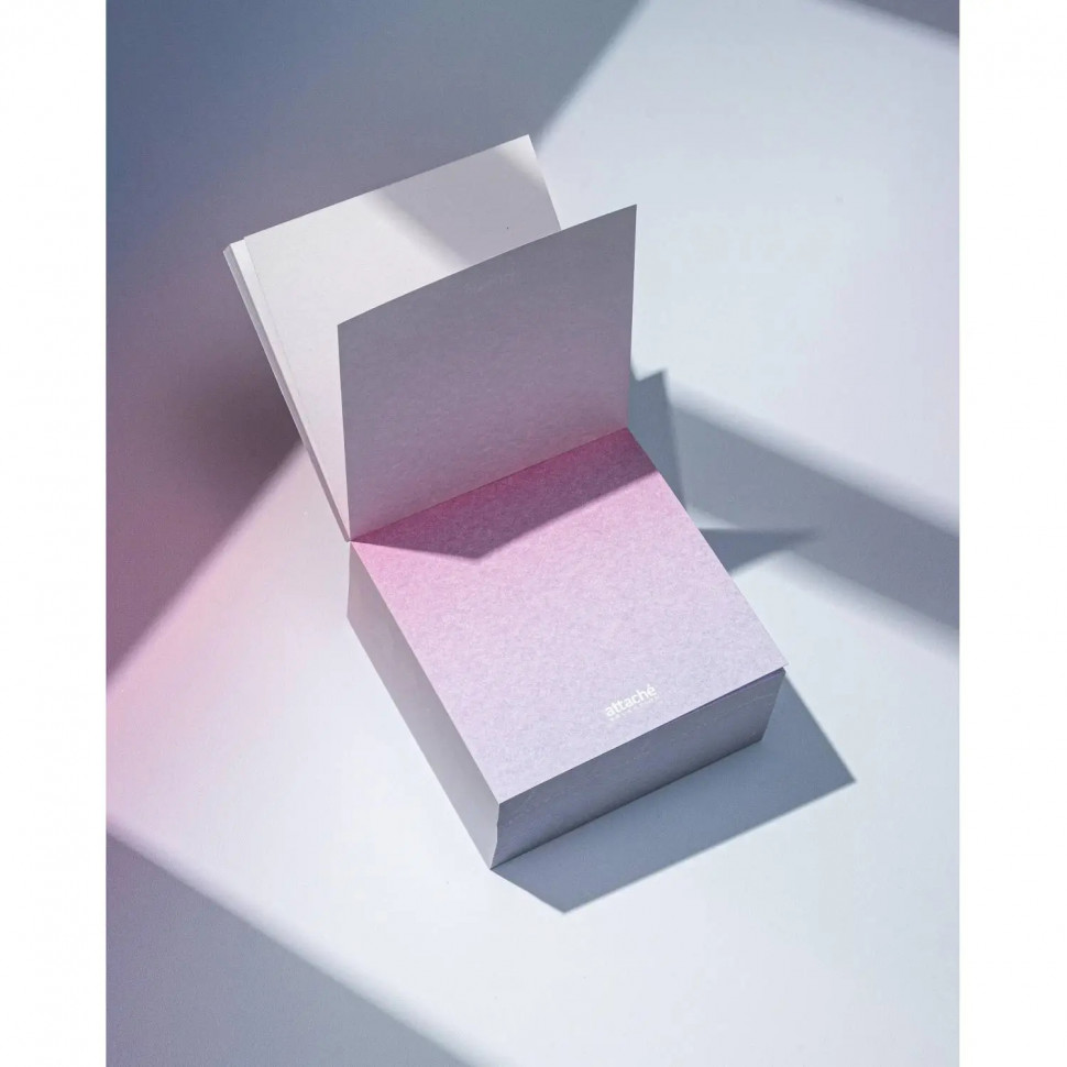 Блок для записей Attache Selection 90x90x50 Градиент, розовый 100г Блок для записей Attache Selection 90x90x50 Градиент, розовый 100г