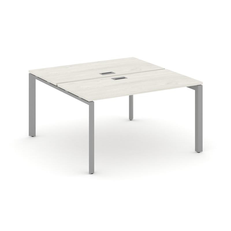 Style Project Рабочая станция двухсторонняя SN-59P.DRS-001 Дуб Наварра/Металл Серый/Серебро Заглушка