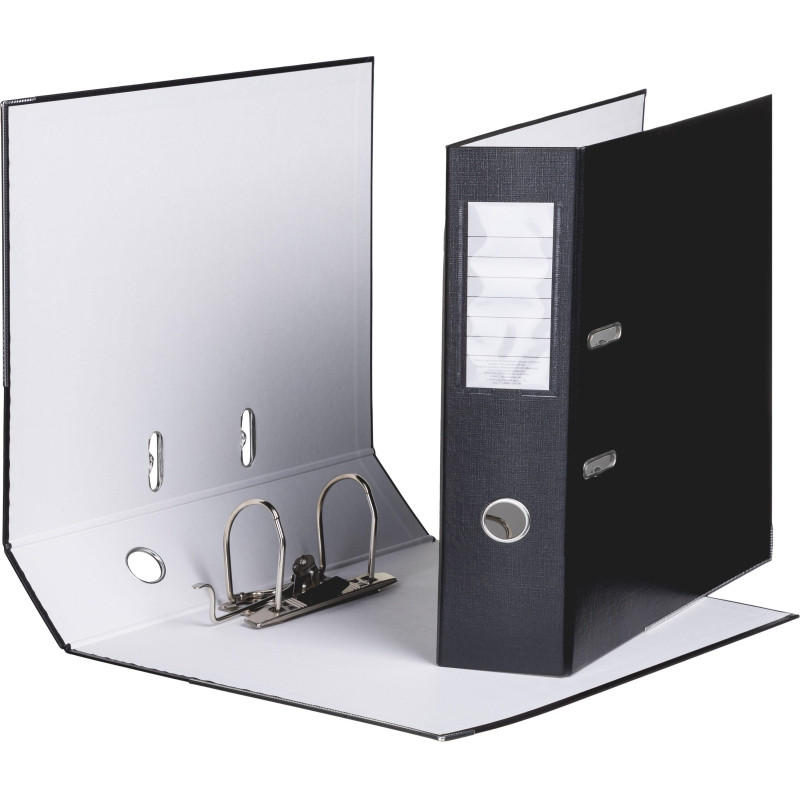 Папка-регистратор ,80 мм Элементари,черны Экономи,мет уголк,ПБП1,карм.кор