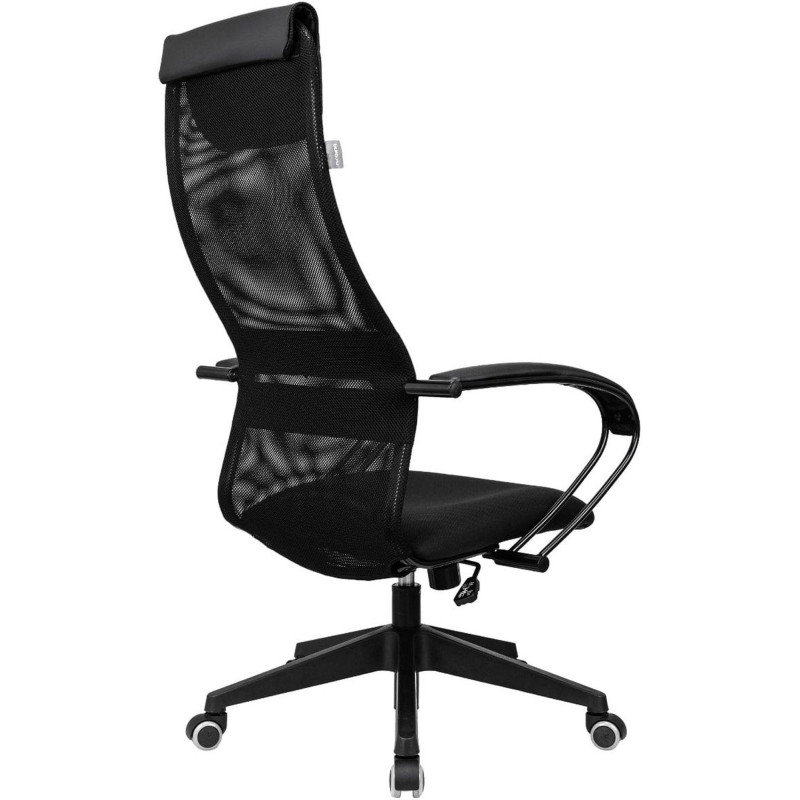 Кресло 0MX_VB_Бюрократ CH-607 черн TW-01 сетка/ткань с подгол,крест.пластик