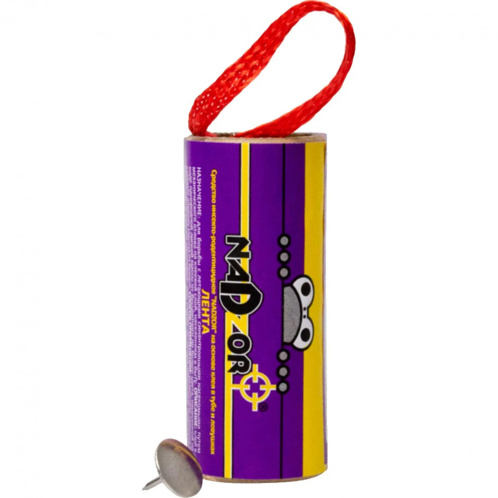 Средство от насекомых Nadzor лента от мух с кнопкой 1шт