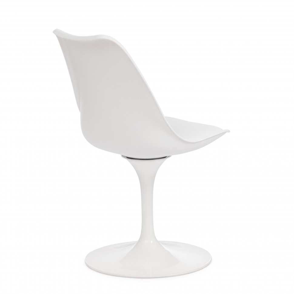 Стул TULIP FASHION CHAIR (mod.109) металл/пластик/PU, 48 x 55 x 81см, белый / белый