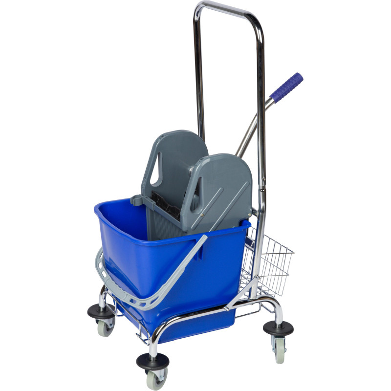 Тележка для мытья полов с отжимным прессом Luscan Prof, 26л, 56x40x94см