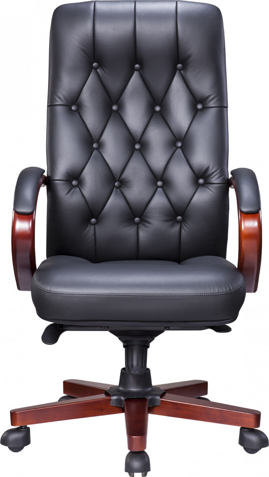 Кресло Everprof Monaco Wood (Монако Вуд) Экокожа Черный