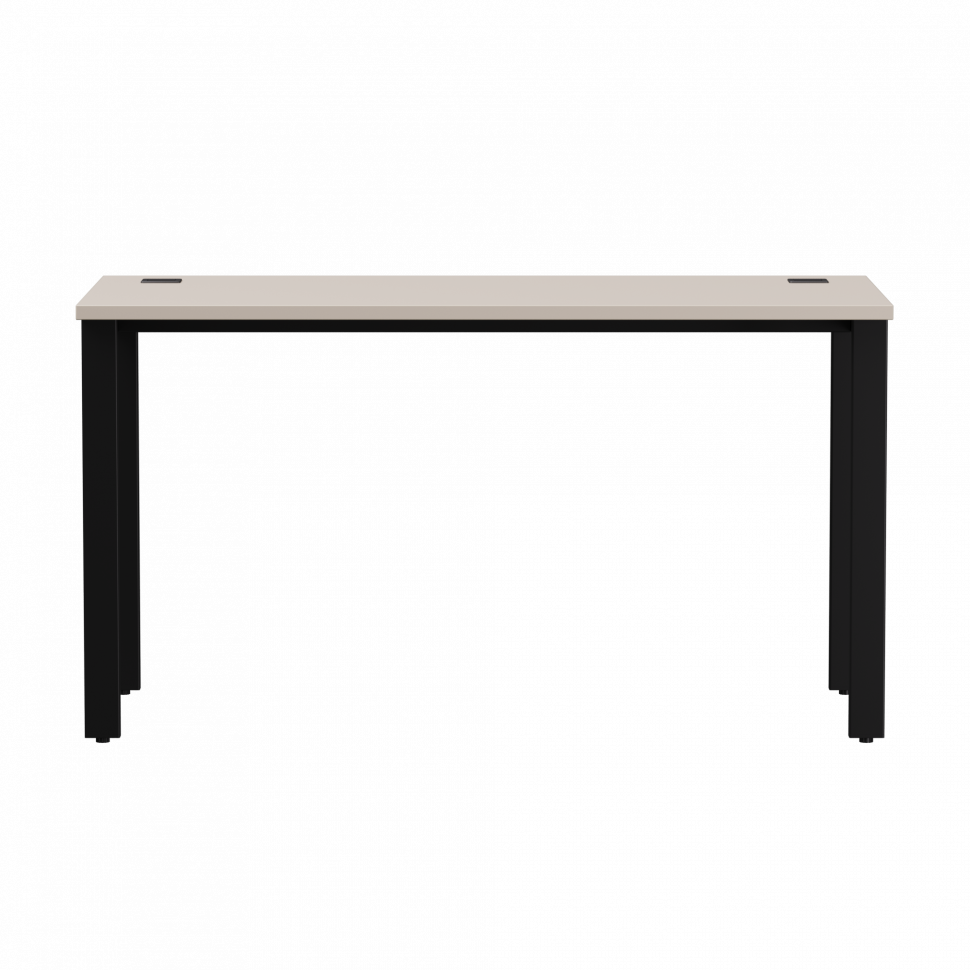 Стол прямой Everprof EVO (ЭВО) на металлокаркасе 1380х670х755 мм Кашемир/Черный
