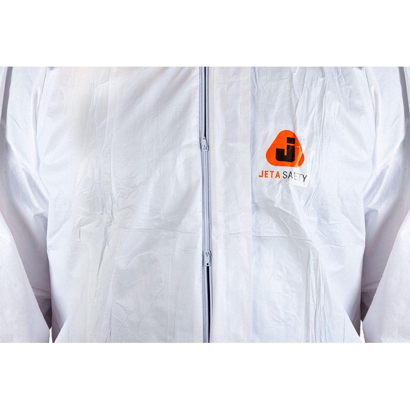 Комбинезон одноразовый (65г/м2)с кап.JetaSafety JPC65 ElementComfort бел рL