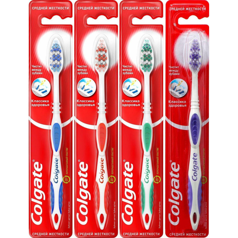 Зубная щетка Colgate Классика   Здоровья средней жесткости
