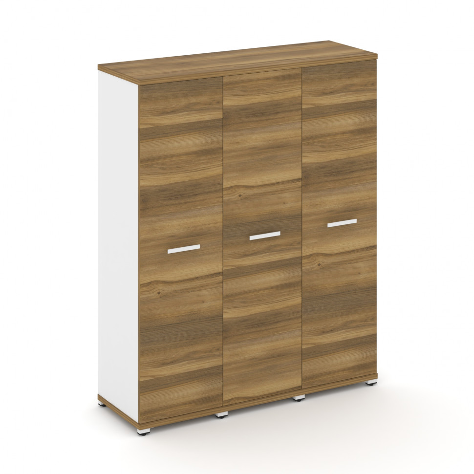 Concept Шкаф 3 узкие секции, 4 ниши CN.STU-436 W Сандал Янтарный/Белый Бриллиант/Металл Белый 1252*4