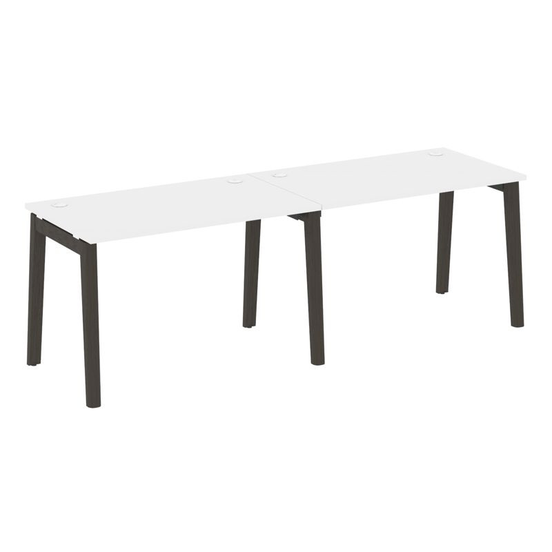 Onix Wood Рабочая станция OW.RS-2.2.7 Белый Бриллиант/Дуб Темный/Металл Антрацит 2360*720*750