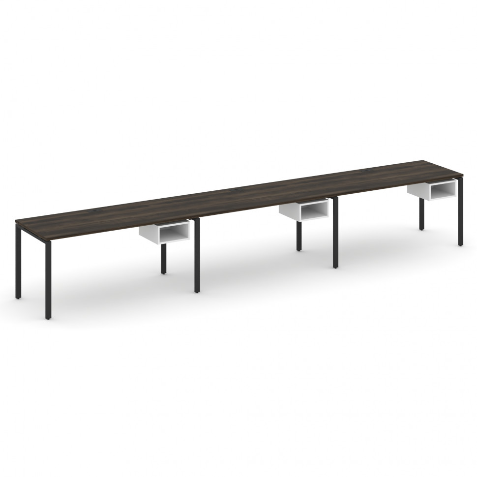 Concept Рабочая станция односторонняя с подвес. тумбами 3 места CN.ORS-124 Дуб Мали/Белый Бриллиант/