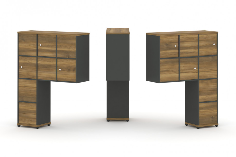 Concept Надставка высокая CN.DNV-004 Сандал Янтарный/Антрацит/Металл Антрацит 1099*350*1486