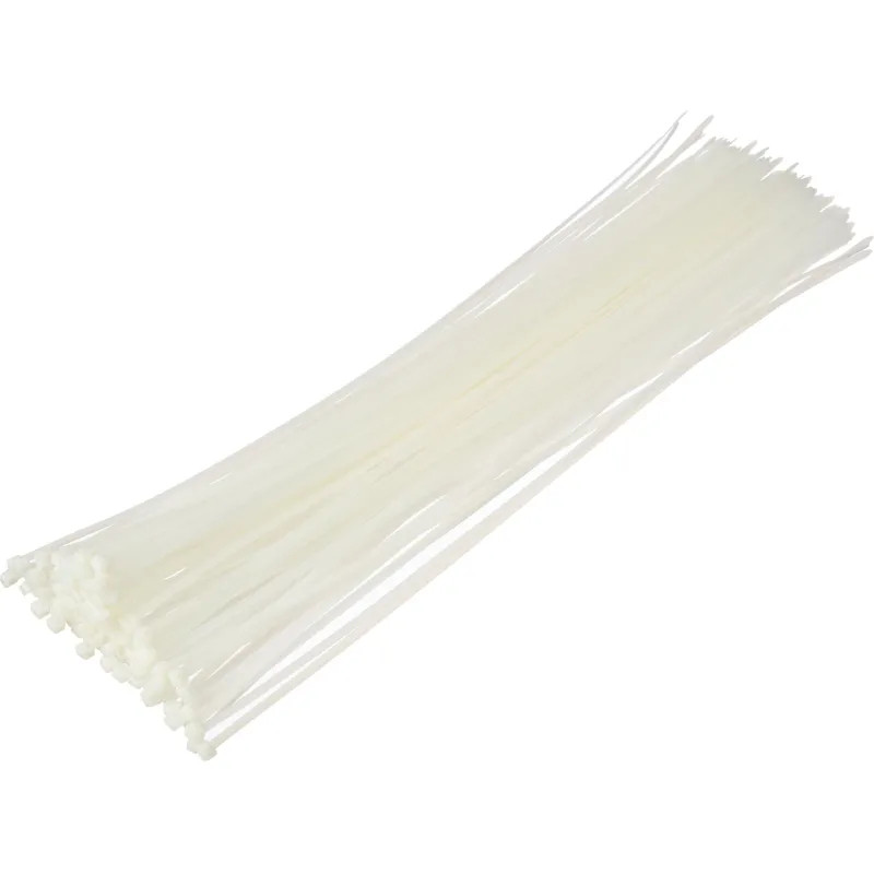 Хомут стяжка нейлоновая TOPFORT 5х500 (4,8х500 мм) белый 100 шт/уп