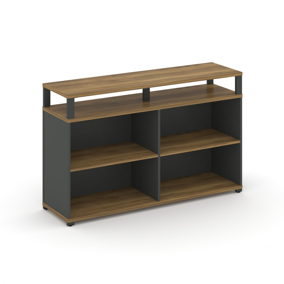 Concept Стеллаж опорный/приставной с верх. горизонтом  CN.SOPO-006 Сандал Янтарный/Антрацит/Металл А