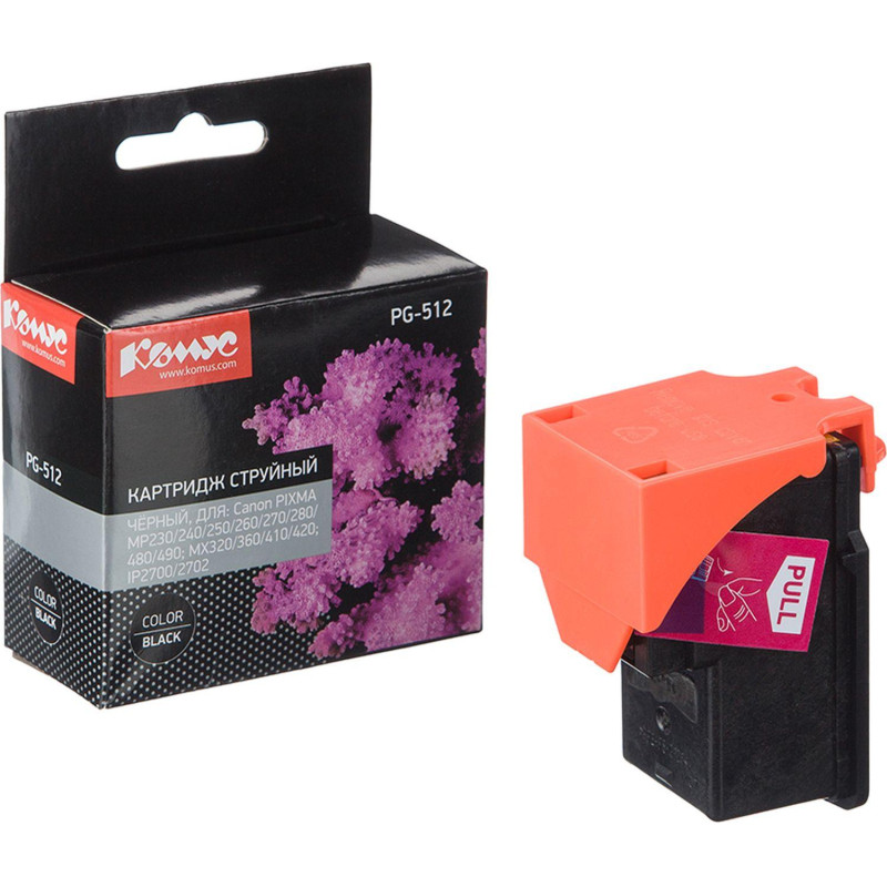 Картридж струйный Комус PG-512 (2969B007) чер. для MP240/250/260/270 Картридж струйный Комус PG-512 (2969B007) чер. для MP240/250/260/270