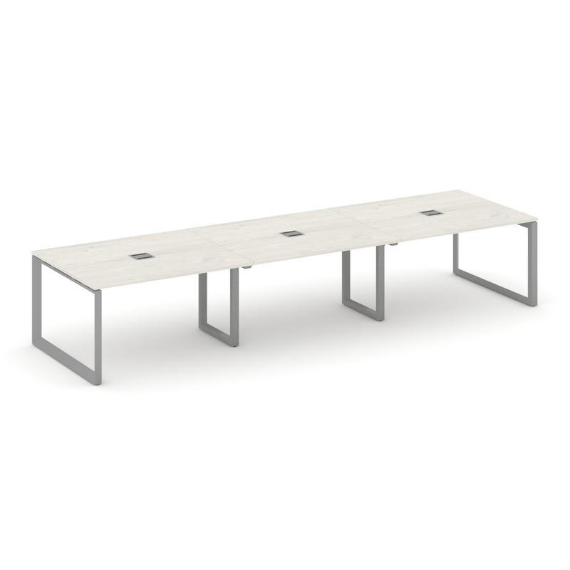 Style Project Стол переговорный SN-59O.SPRG-052 Дуб Наварра/Металл Серый 3540*1180*750