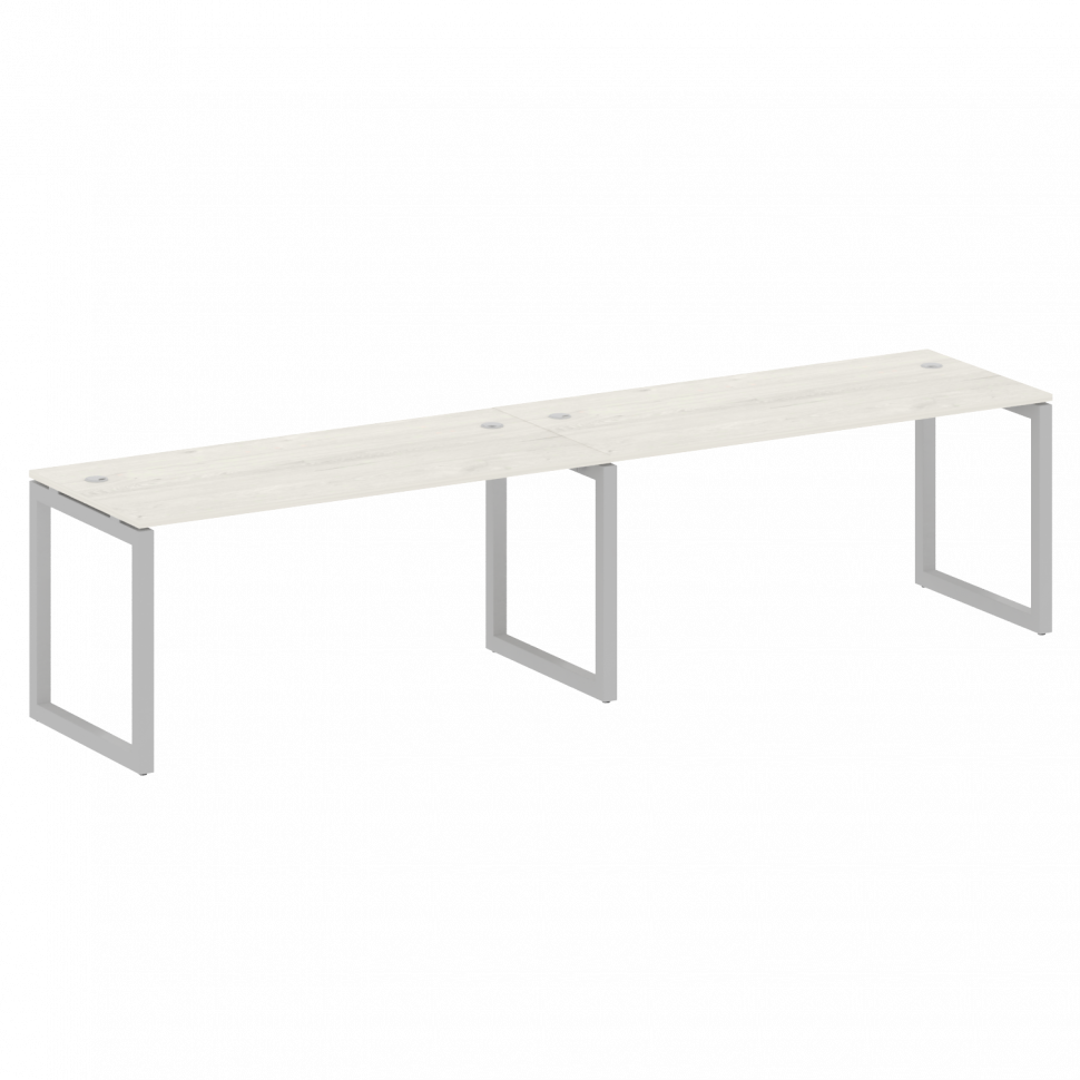 Metal System Quattro Рабочая станция на 2 места на О-образном м/к 50БО.СМ-2.4 Дуб Наварра/Металл Сер