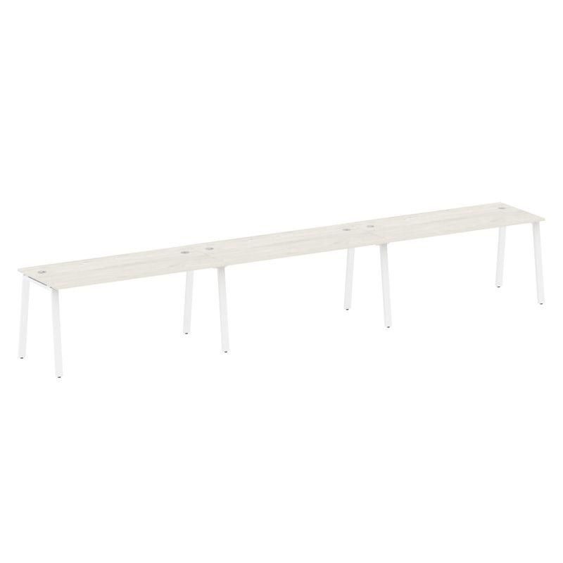 Metal System Рабочая станция на 3 места на А-образном м/к БА.СМ-3.4 Дуб Наварра/Металл Белый 4800*72 Metal System Рабочая станция на 3 места на А-образном м/к БА.СМ-3.4 Дуб Наварра/Металл Белый 4800*72