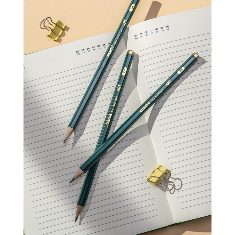 Карандаш чернографитный Attache Selection Art, 2H, шестигр, б/ласт