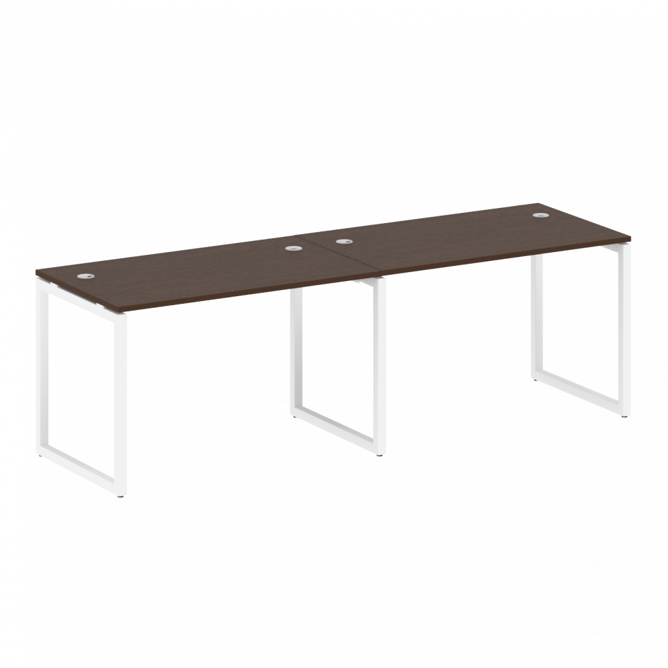 Metal System Quattro Рабочая станция на 2 места на О-образном м/к 40БО.СМ-2.2 Венге Цаво/Металл Белы Metal System Quattro Рабочая станция на 2 места на О-образном м/к 40БО.СМ-2.2 Венге Цаво/Металл Белы