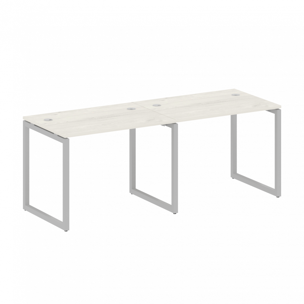 Metal System Quattro Рабочая станция на 2 места на О-образном м/к 40БО.СМ-2.1 Дуб Наварра/Металл Сер