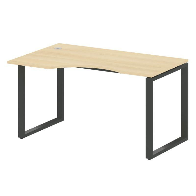 Metal System Стол криволинейный левый на О-образном м/к БО.СА-2 (L) Акация Лорка/Металл Антрацит 140 Metal System Стол криволинейный левый на О-образном м/к БО.СА-2 (L) Акация Лорка/Металл Антрацит 140