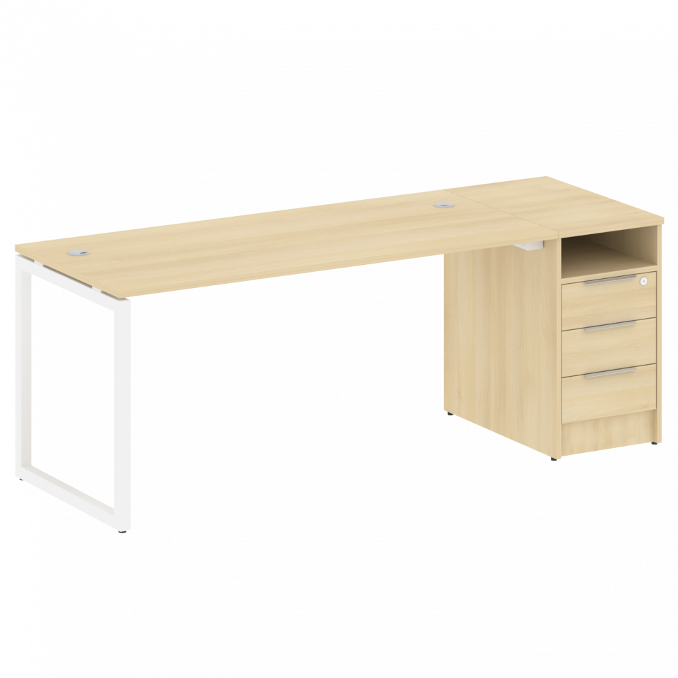 Metal System Quattro Рабочая станция с тумбой на О-образном м/к 40БО.РС-СТП-1.4 Акация Лорка/Металл Metal System Quattro Рабочая станция с тумбой на О-образном м/к 40БО.РС-СТП-1.4 Акация Лорка/Металл