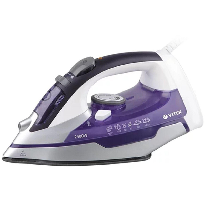 Утюг VITEK 1257-VT-02, мощность 2400 вт, материал подошвы UniCera
